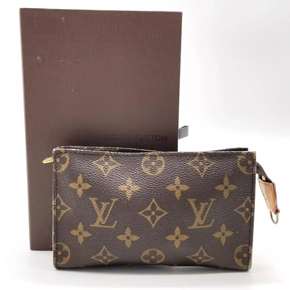 Authentic Louis Vuitton Monogram Bucket Pouch PM W/Box